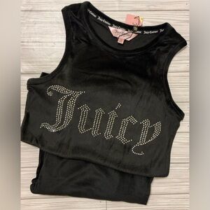 Juicy Couture Black Velvet Sleepwear/ Loungewear Set